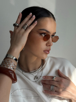 Колье шипы silver