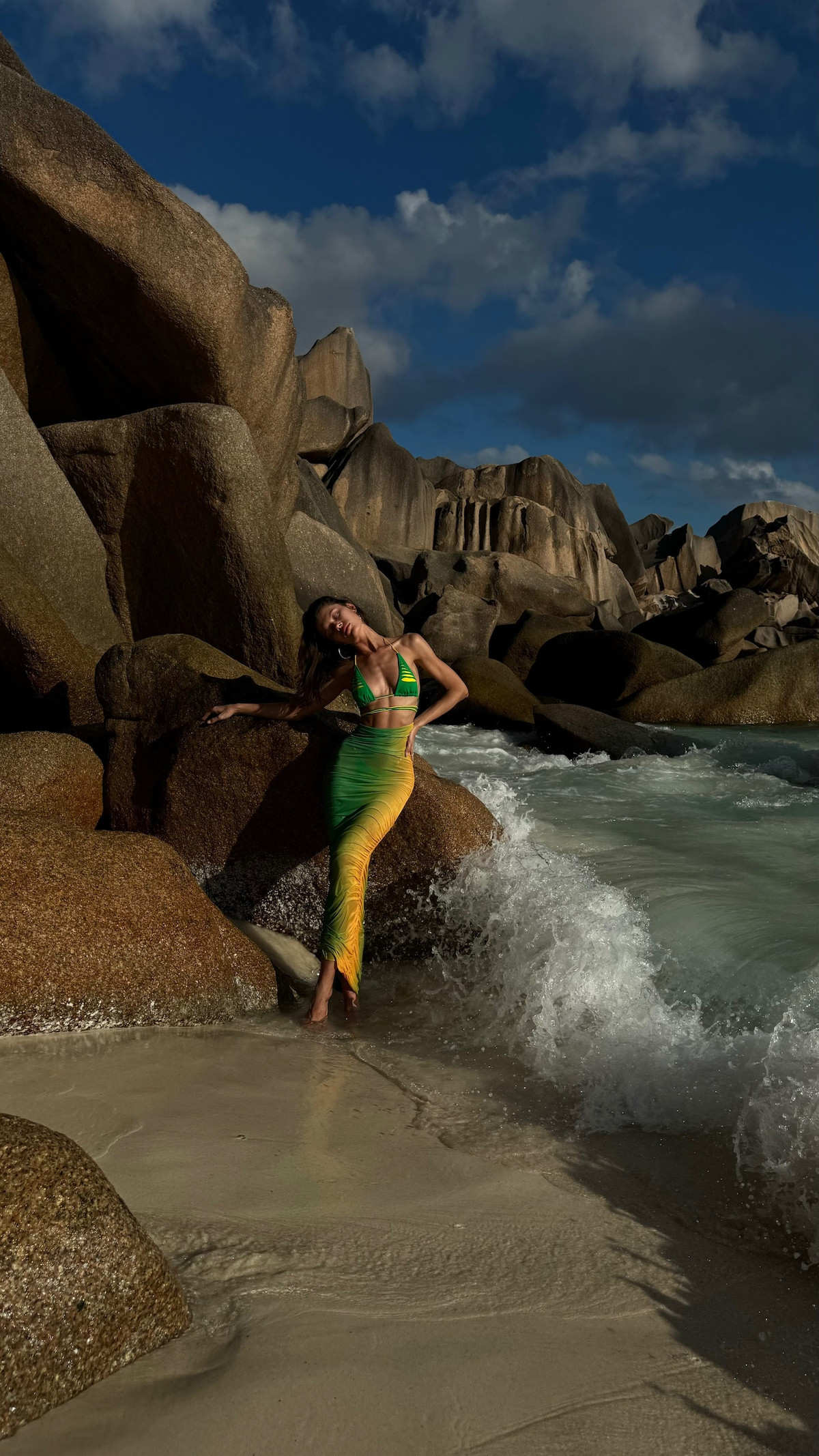 Купальник Юбкой Mermaid ЖЁЛТЫЙ