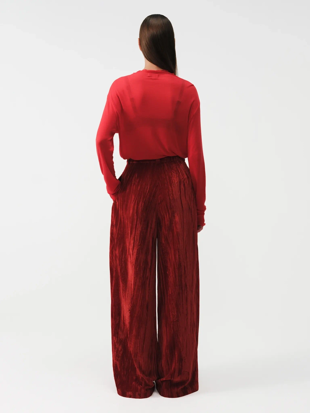 Брюки палаццо бархатные OLA OLA