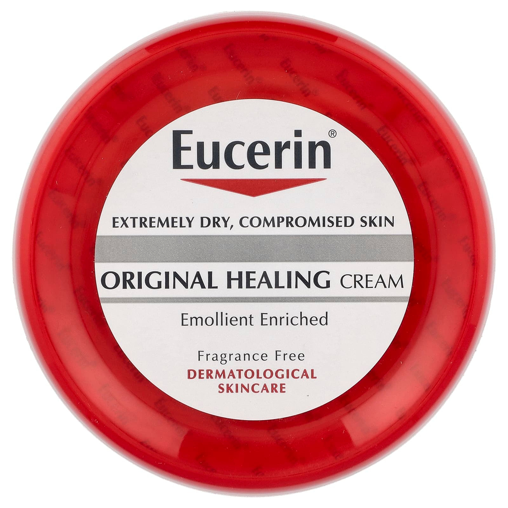 Eucerin, оригинальный заживляющий крем для очень сухой и поврежденной кожи, без отдушек, 454 г (16 унций)