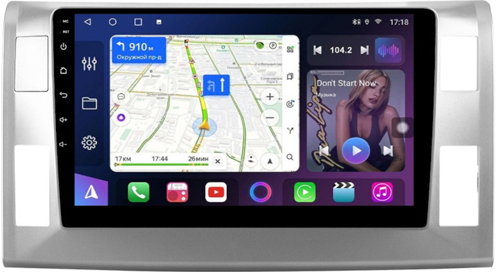 Магнитола для Toyota Estima 3 2006-2016 (без 360, рамка серебро 10 тип 1) - FarCar BM9574 на Android 13, QLED, TS10, 4Гб+32Гб, CarPlay, 4G SIM-слот