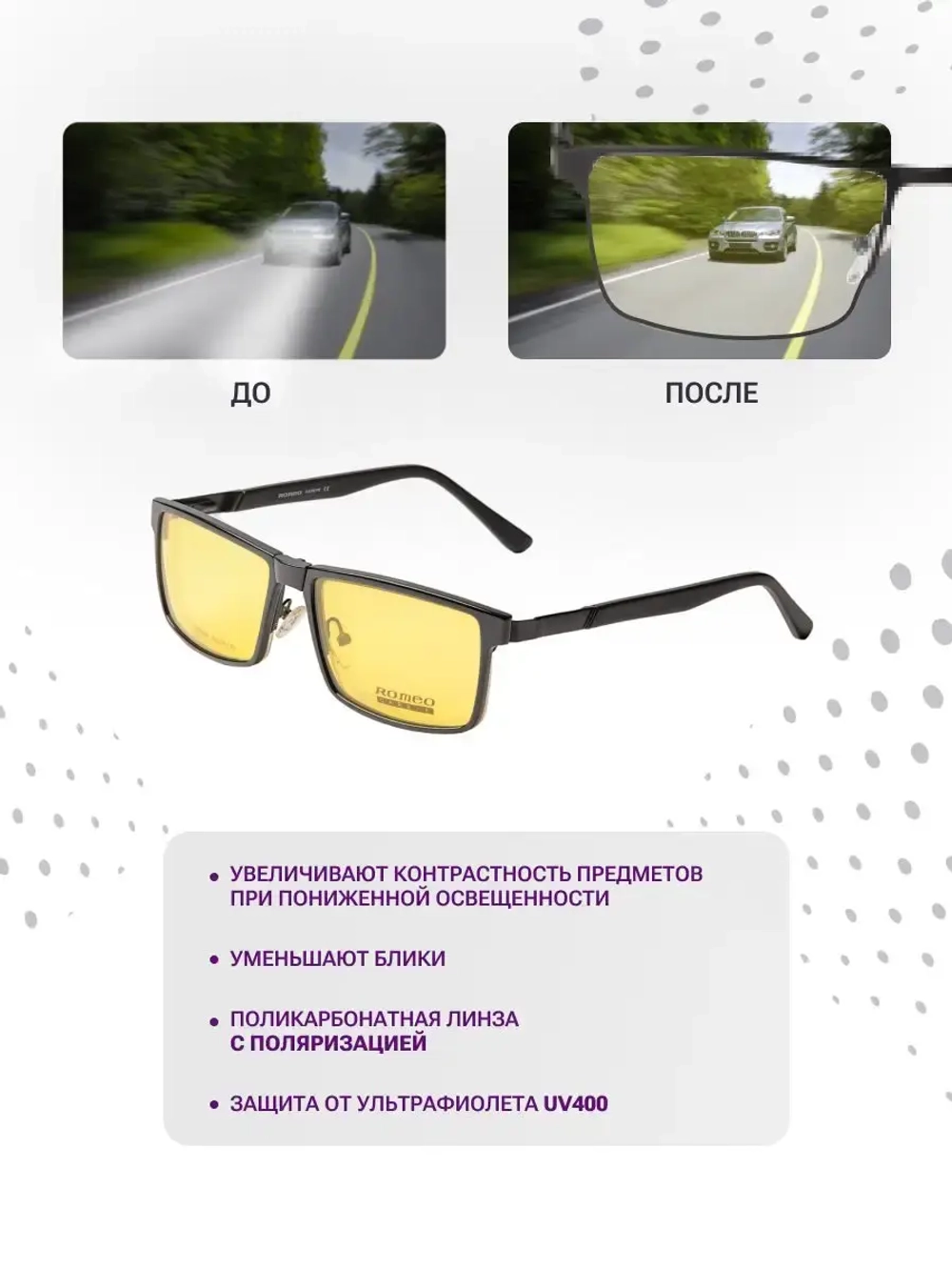 Оправа для очков с магнитными накладками 4в1