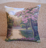 Декоративный гобеленовый чехол для интерьерной подушки Майский вечер 38*38