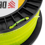 Леска для триммера зубчатый квадрат, 2,4мм х 172м, на DIN катушке FLEX CORD Denzel