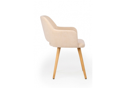 Стул деревянный Woodville Эолин бежевый (glory 03), светлое дерево, ножки натуральные