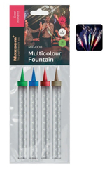 Тортовая свеча "Multicolour Fountain" MF-008  к-т 4 шт, 10-12,5см, цветной огонь