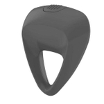 Серое треугольное эрекционное кольцо на пенис OVO с вибрацией (Цвет: темно-серый)