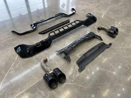 Диффузор заднего бампера в стиле X3M с насадками на выхлоп для BMW X3 Рестайлинг G01 2022+ БМВ