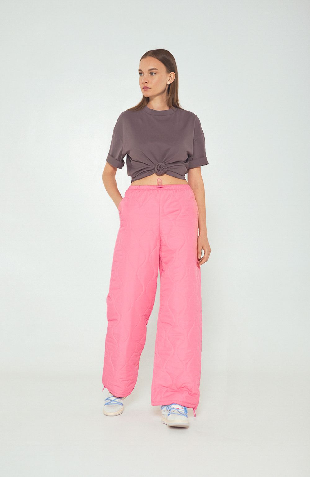 Брюки Alexandra Talalay стёганые AT019 розовато-лиловые