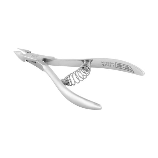 Кусачки для кутикулы Nippon Nippers лезвие 7 мм. спиральная пружина, матовые N-04S-7