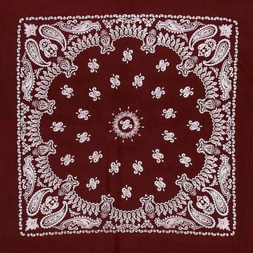 Бандана бордовая с белыми огурцами (020)