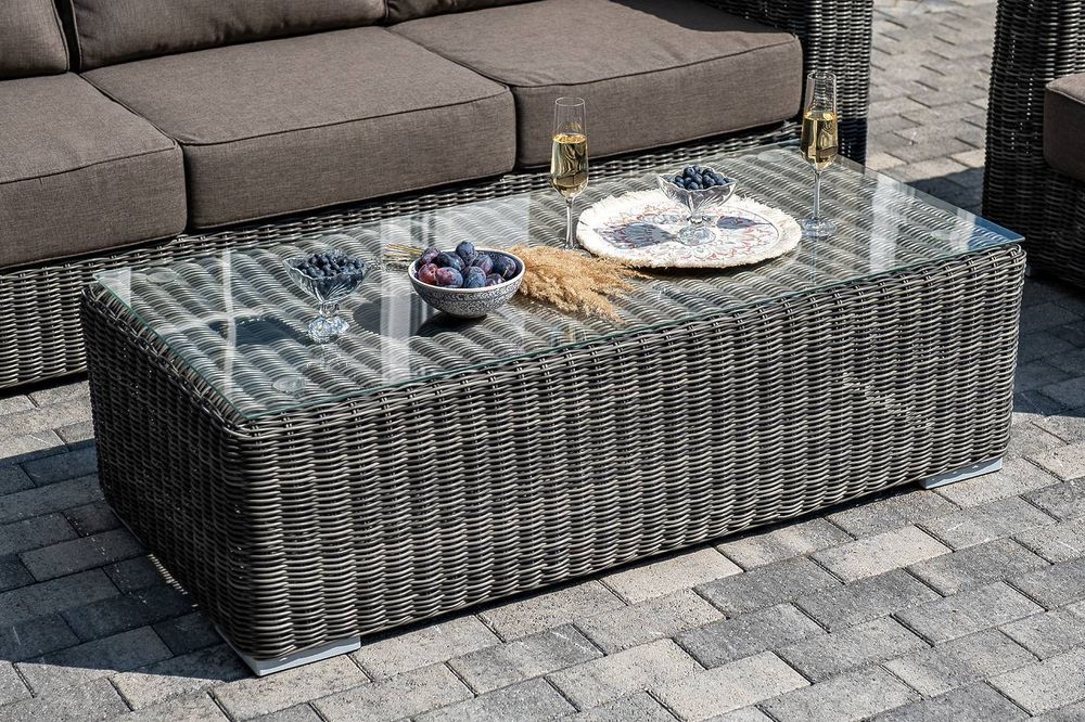 "Боно" лаунж-зона из искусственного ротанга, цвет графит