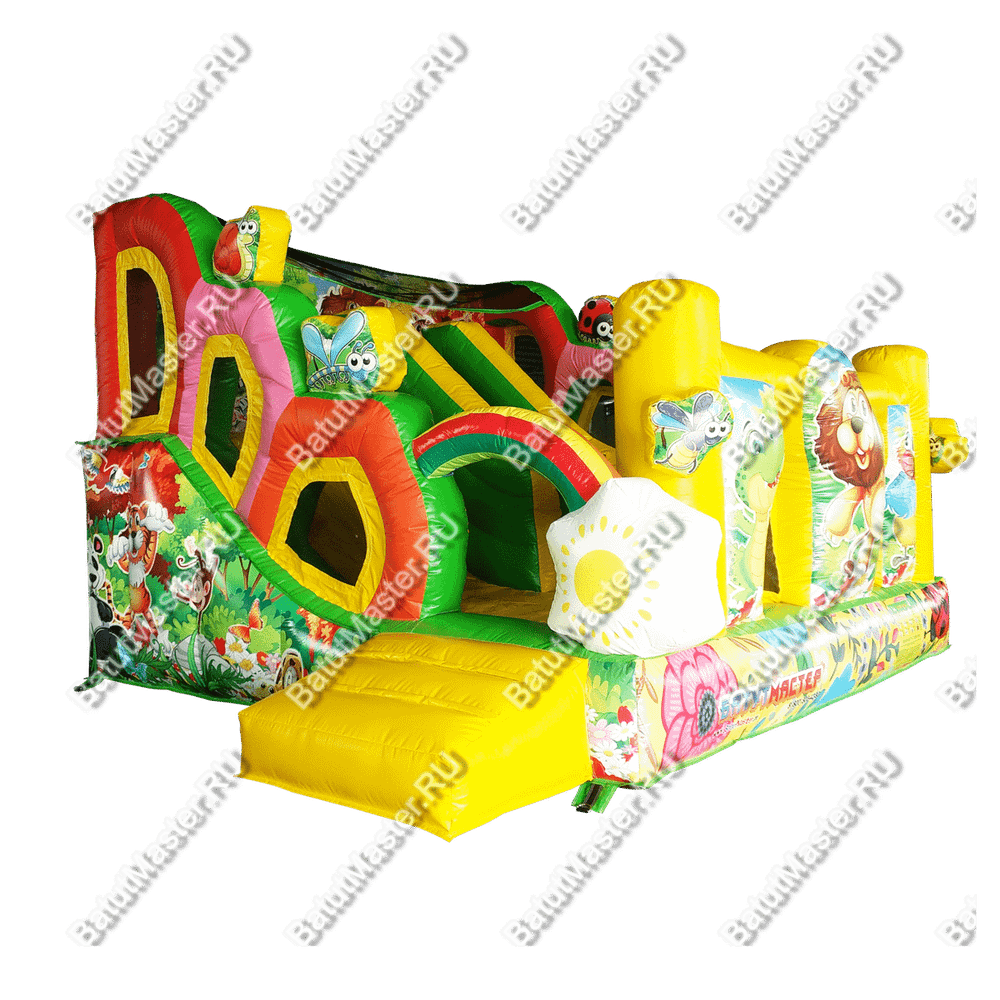 Коммерческий надувной батут «Друзья-зверята», 4*4*3 м