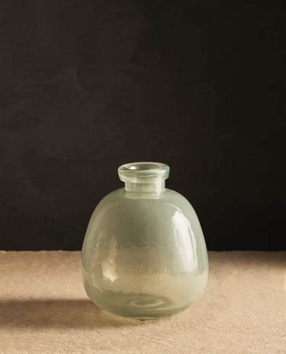 ZARA HOME СТЕКЛЯННАЯ ВАЗА, СИНИЙ