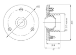 Форсунка стеновая Xenozone 1 1/2'' НР под плитку нержавеющая сталь AISI-304 (ФП.091.5)