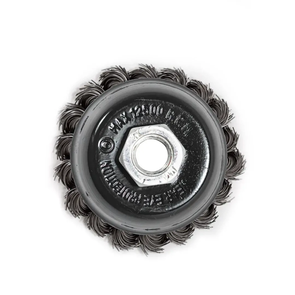 Кордщетка чашеобразная латунная для УШМ 75мм (М14) RockForce##Rock FORCE RF-BWC003