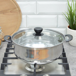 Кастрюля 2,9л нерж со стеклянной крышкой "Promo"