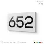 Номер на дверь 652, табличка на дверь для офиса, квартиры, кабинета, аудитории, склада, белая 120х70 мм, Айдентика Технолоджи