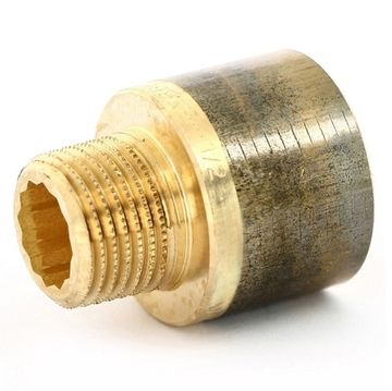 Переходник круглый Effebi 1/2"x3/4" ВР/НР с внутренней/наружной резьбой бронзовый (B3242A0405)