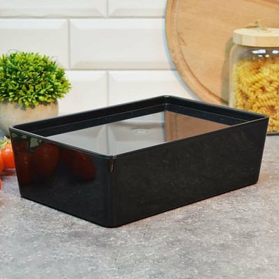 Контейнер для хранения 3л "Versa", прозрачно-черный