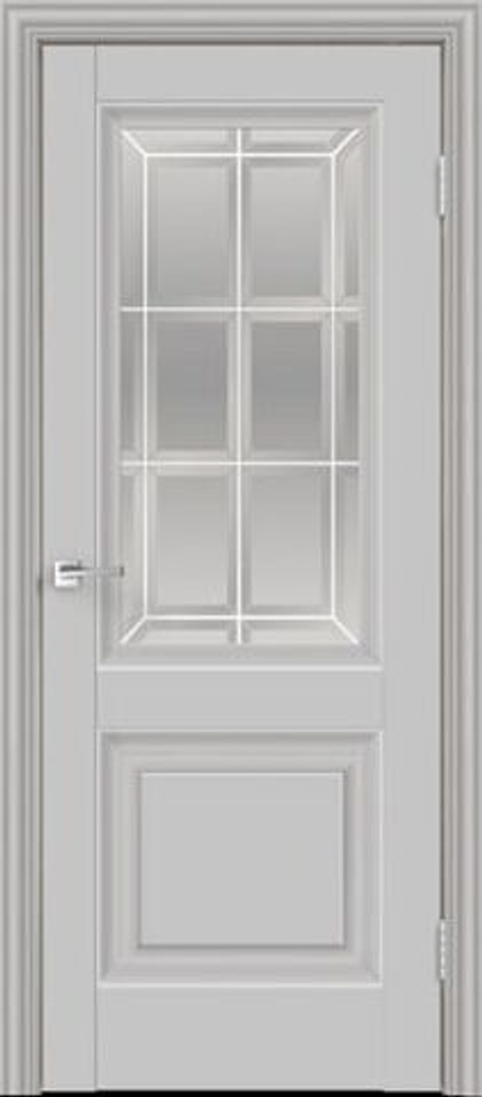 Межкомнатная дверь Velldoris Alto 8 PO Английская решетка Эмалит серый