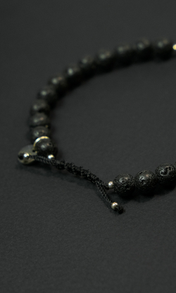 Браслет "Memo about Intention" шамбала с коннектором из лавы