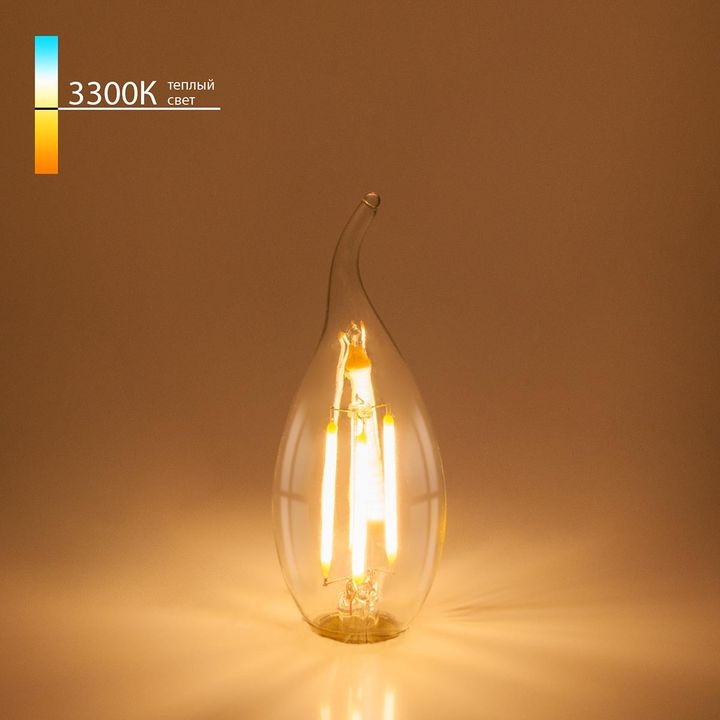 Лампа светодиодная филаментная Elektrostandard BLE1428 E14 9W 3300K прозрачная a050138