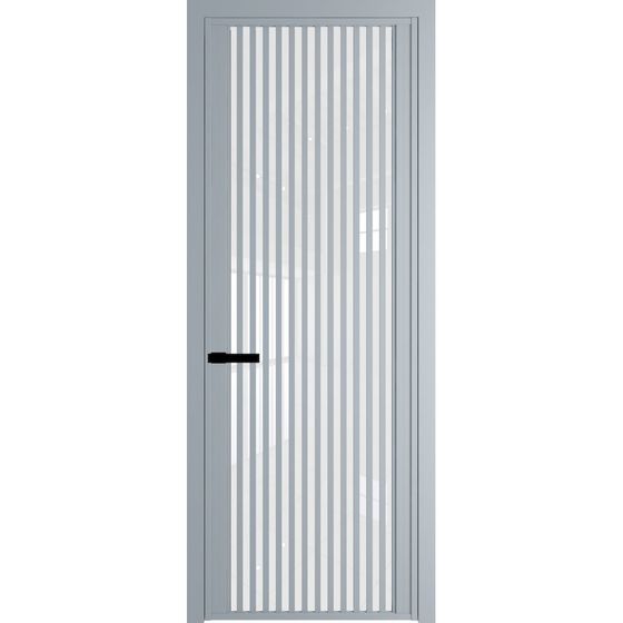 Алюминиевая дверь 3AGP серебро стекло белый триплекс