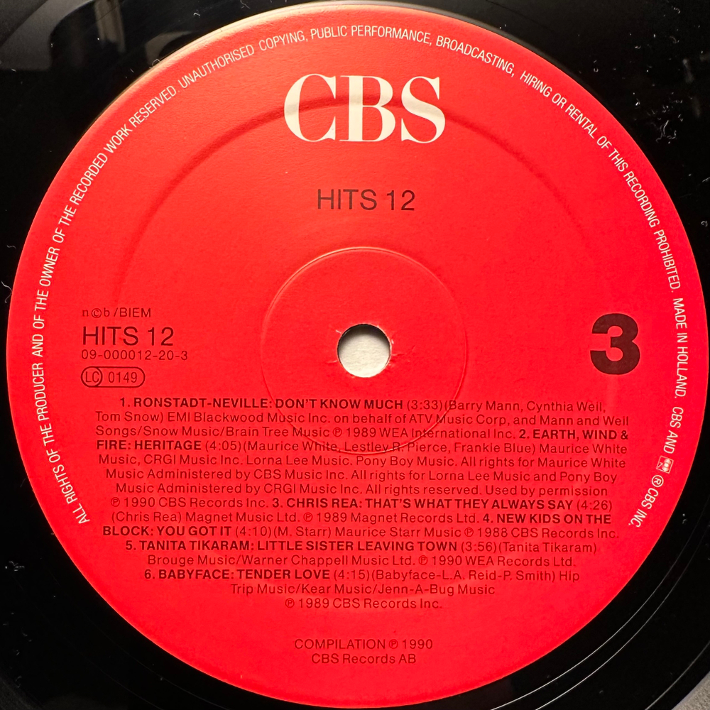 Сборник Hits 12 2LP (Голландия 1990г.)