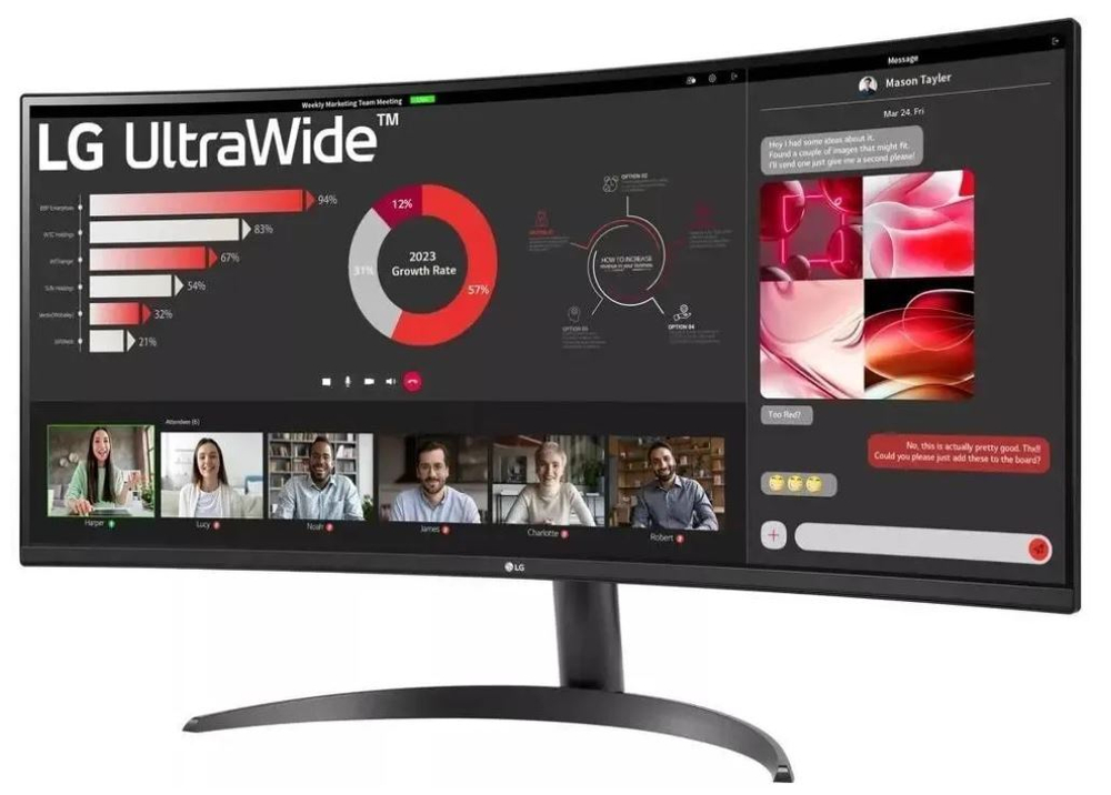 Монитор 34" LG UltraWide 34WR50QC-B