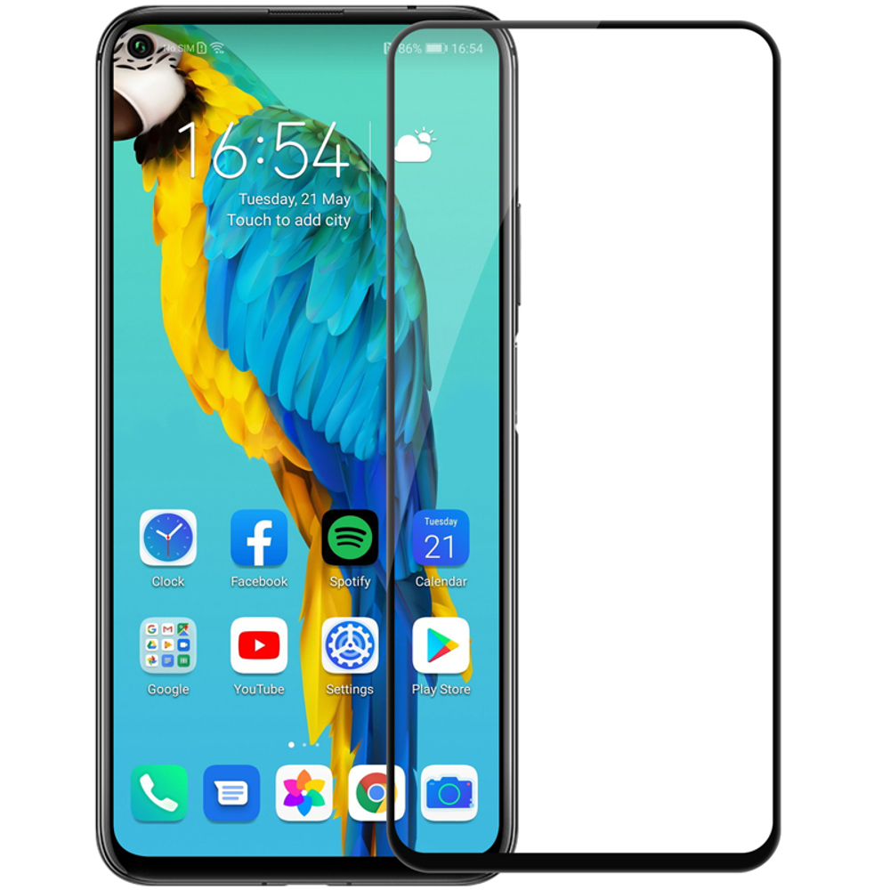 Закаленное стекло 6D с олеофобным покрытием для Honor 20, 20 Pro и Nova 5T, черные рамки, G-Rhino