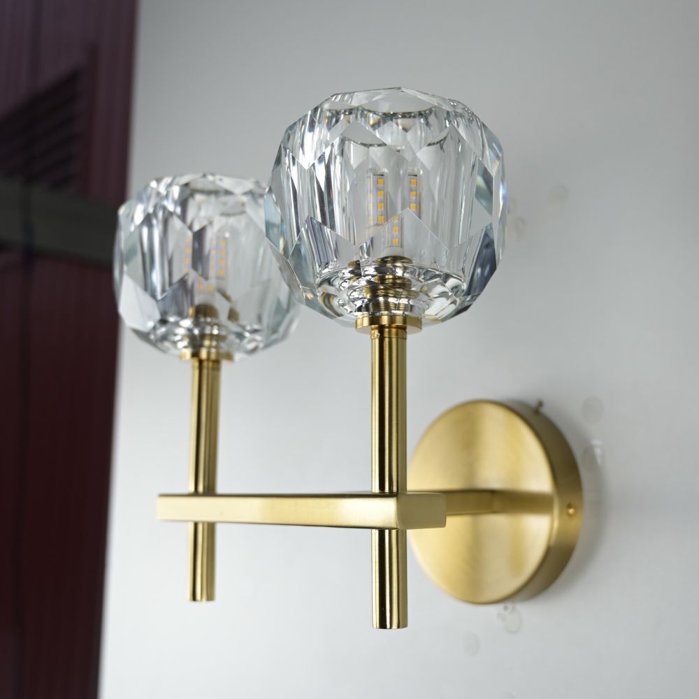 Бра Boule De Cristal Double Sconce Brass By Imperiumloft