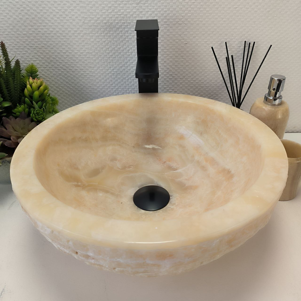 Раковина из оникса Bowl Yellow Marmo BO-63041 40*40*15 20