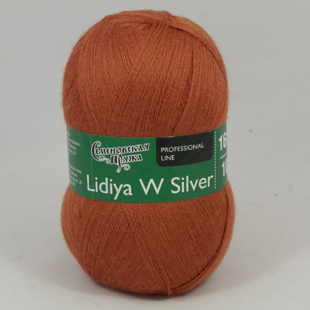 Семеновская Пряжа "Лидия Silver ЧШ" 100% имп. меринос 1613м/100гр