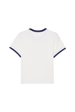 ZARA X BENITO ANTONIO ФУТБОЛКА УКОРОЧЕННОГО КРОЯ С КОРОТКИМИ РУКАВАМИ, ЖЕЛТОВАТО-БЕЛЫЙ