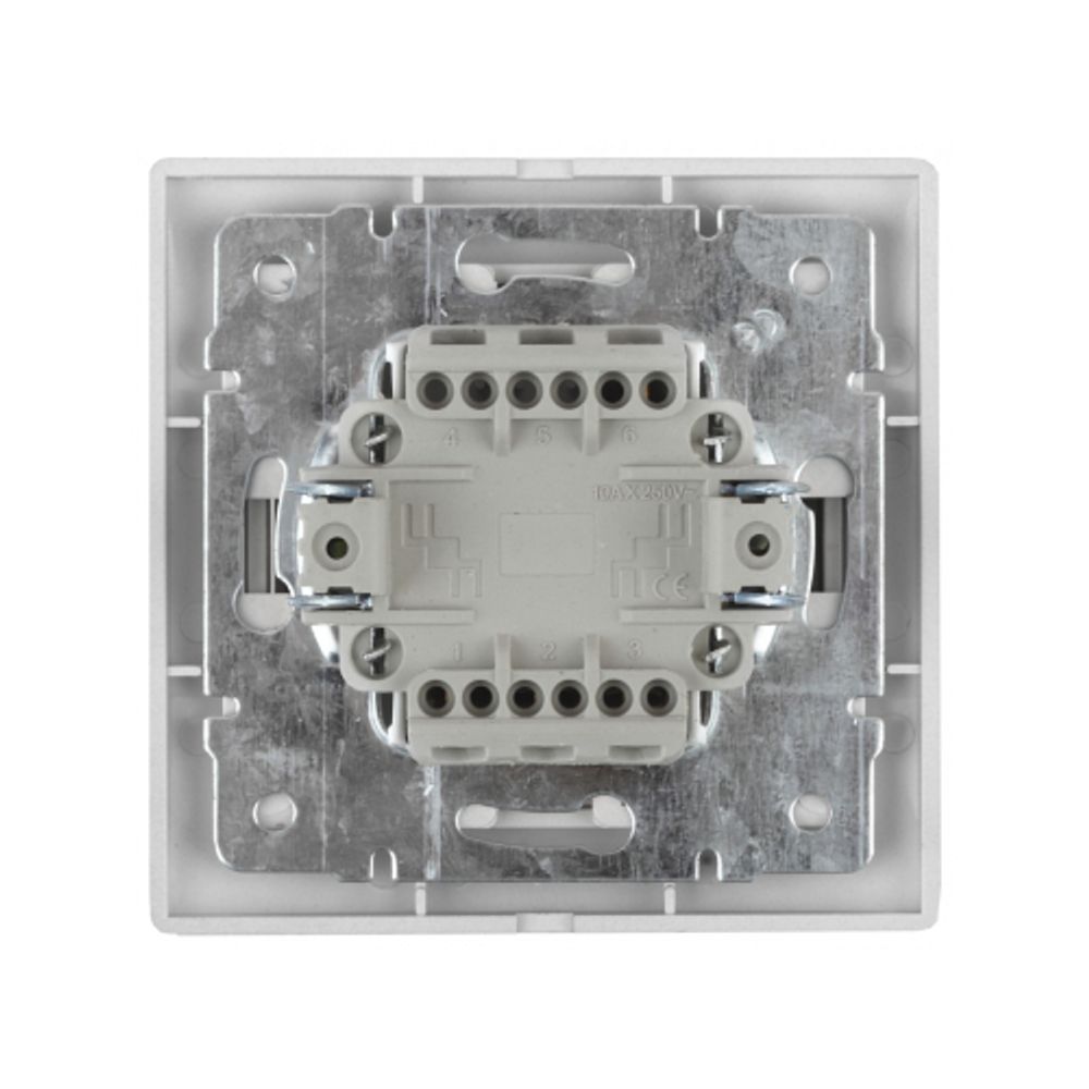 Выключатель Intro Plano 1-101-01 одноклавишный,10А-250В, IP20, СУ, белый | Intro Plano Белый