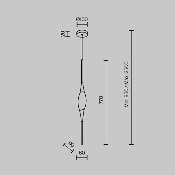 Подвесной светодиодный светильник Modelux Modestyle MS.88921.1 CH