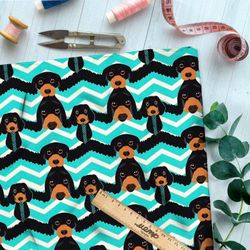 Ткань премиум бифлекс собаки в полосках