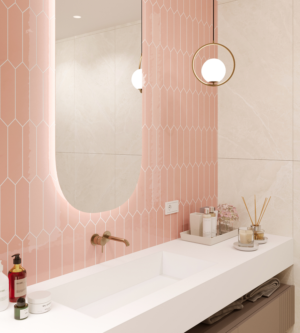 Smile Tile Picket Rose 7.5x30