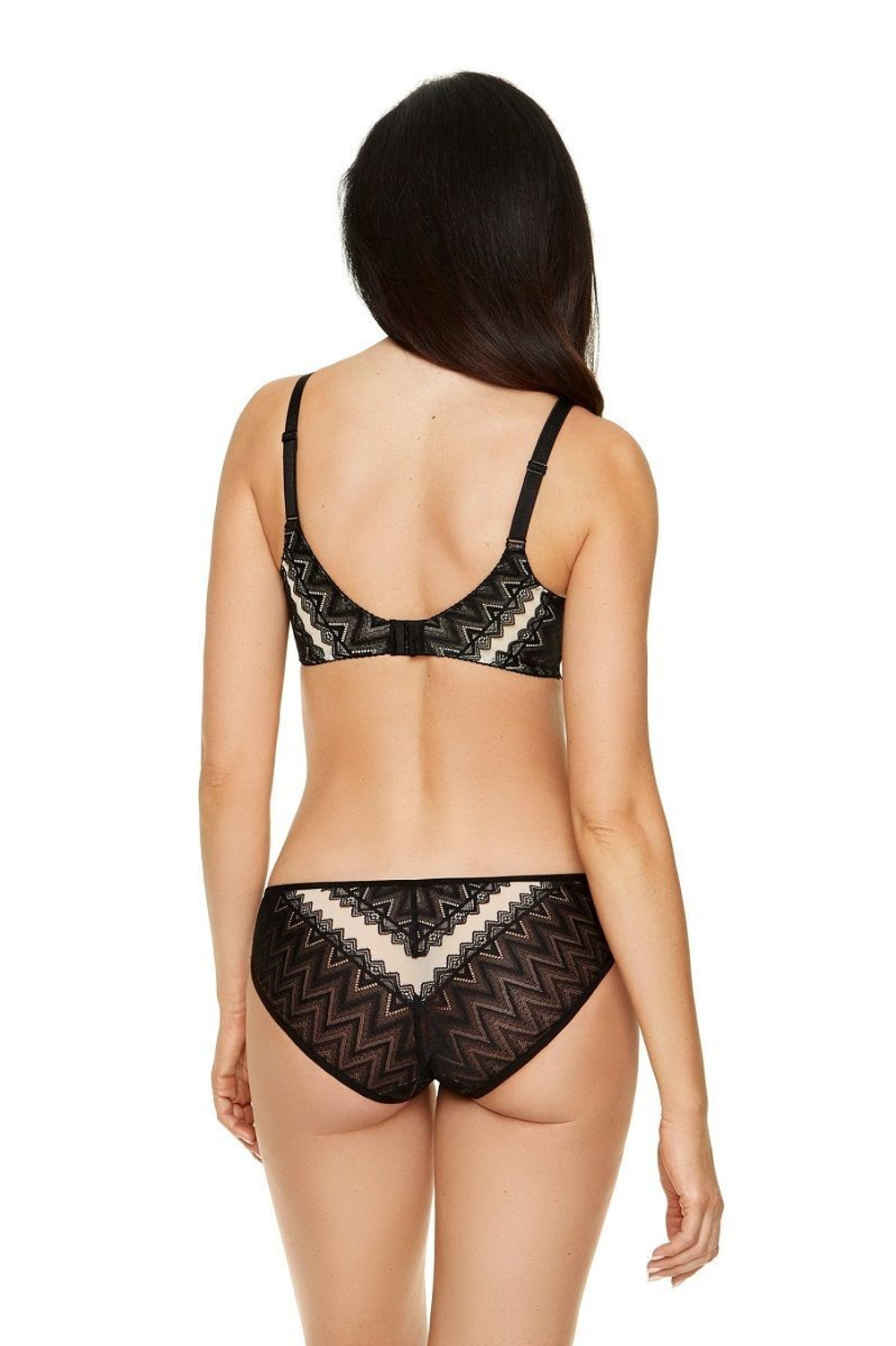 Бюстгальтер Echo из гипюра с геометрическим рисунком (Размер: 75H) (Цвет: черный)