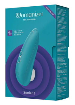 Бирюзовый клиторальный стимулятор Womanizer Starlet 3