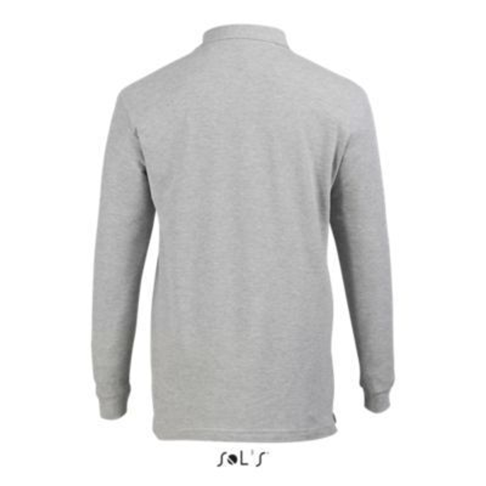 Рубашка поло мужская Sol's Star с длинным рукавом. Белый  L