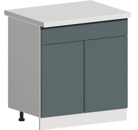 Кухня Модуль ШН1Я 800 Графит / Бирюзовая мята