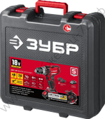 ЗУБР С1-18, 18 В, 40 Н·м, 2 АКБ (2 А·ч), ударная дрель-шуруповерт, кейс (ДШУ-185-22)