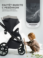 Коляска 4 в 1 Sweet Baby SBL Elegante Pro + автокресло Elegante Plus с базой i-Size ISOFIX DK780 Black