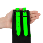 Набор для бондажа Thigh Cuffs with Belt and Handcuffs - размер S-M (Размер: S-M) (Цвет: черный с зеленым)