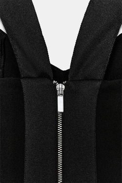 ZARA ПРИТАЛЕННОЕ МИНИ-ПЛАТЬЕ, ЧЕРНЫЙ