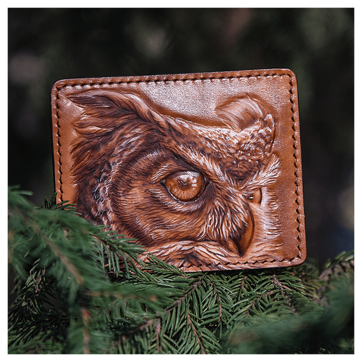Кожаный картхолдер «Филин»