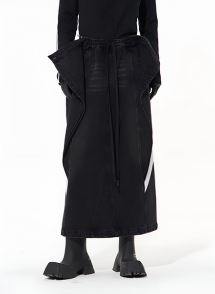 Джинсовая юбка BLIND Multilayered Denim Long Skirt