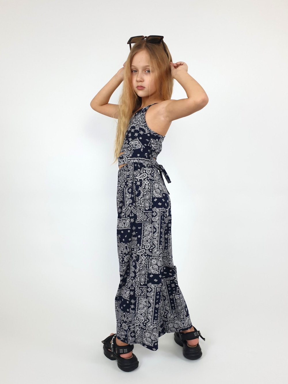 02-88-4 Комплект для девочки (топ+брюки)